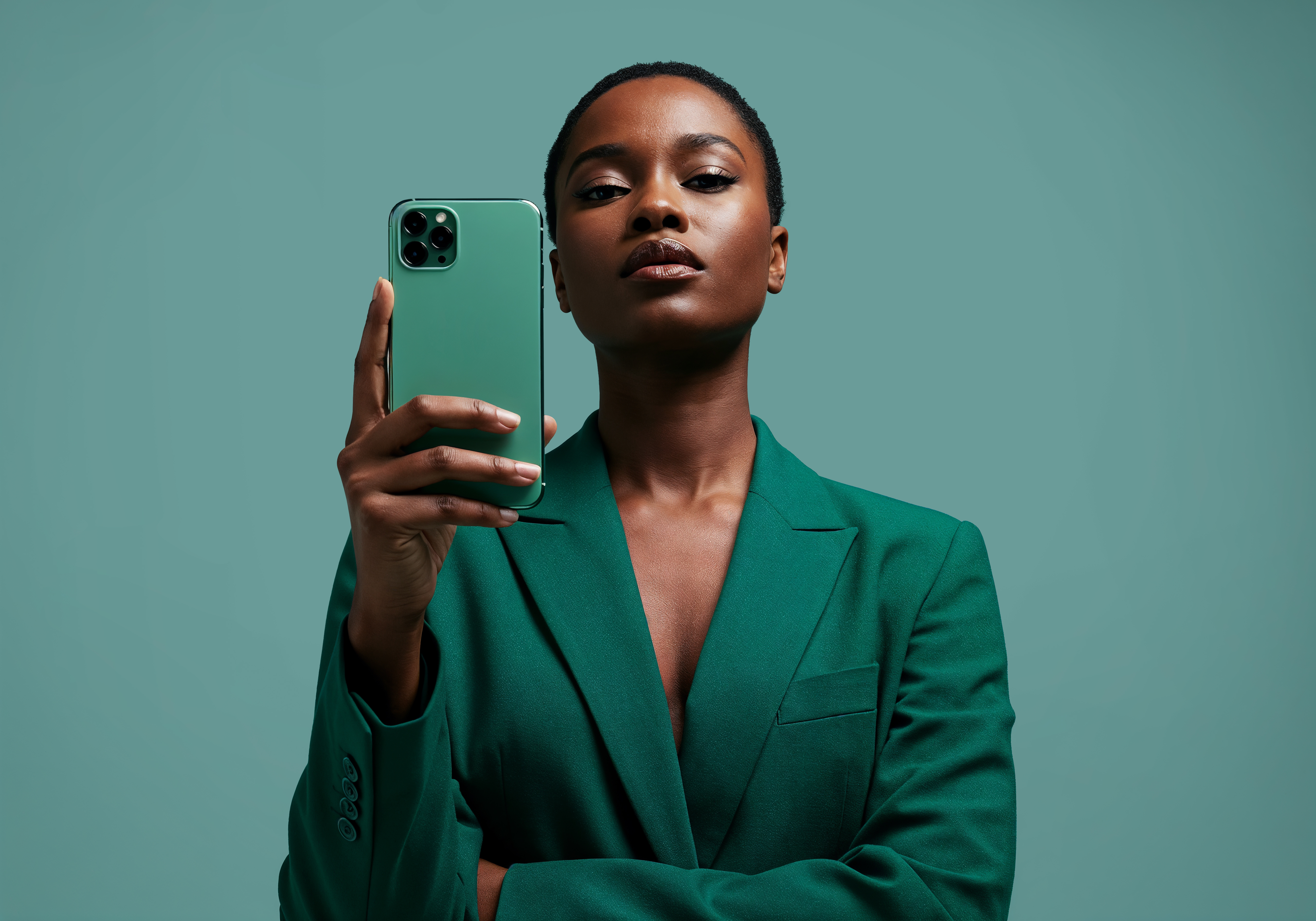 Femme avec smartphone